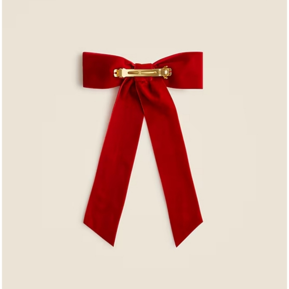 J.Crew Velvet Bow Hair Clip - Picture 3 of 6